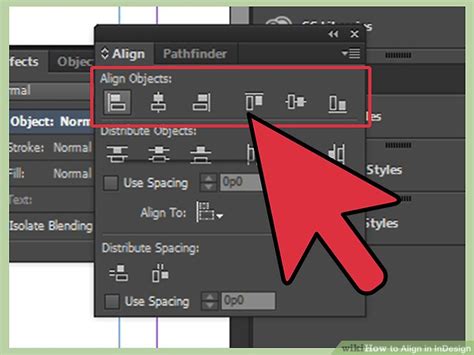 indesign align panel